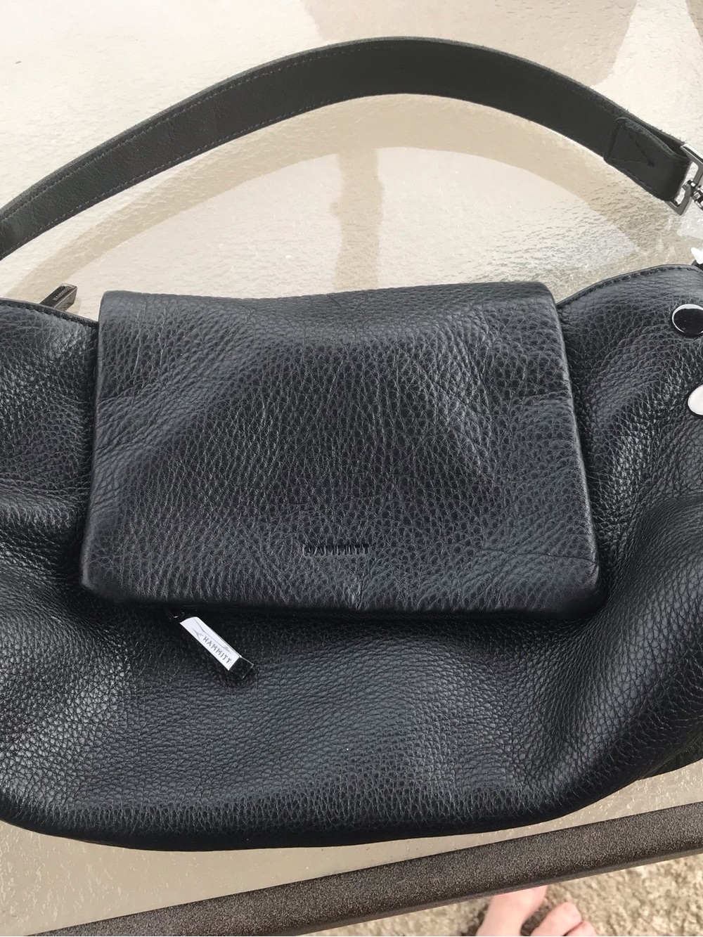 Hammitt VIP Satchel
Black/Brushed  silver Hardwear Bag